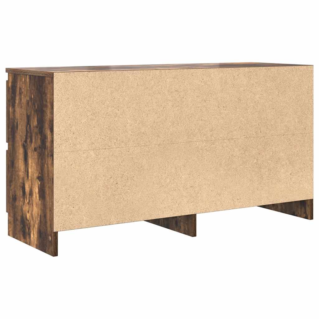 Meuble TV chêne fumé 100x35x54 cm bois d'ingénierie - XIOS