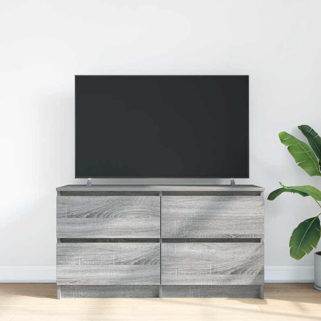 Meuble TV sonoma gris 100x35x54 cm bois d'ingénierie - XIOS