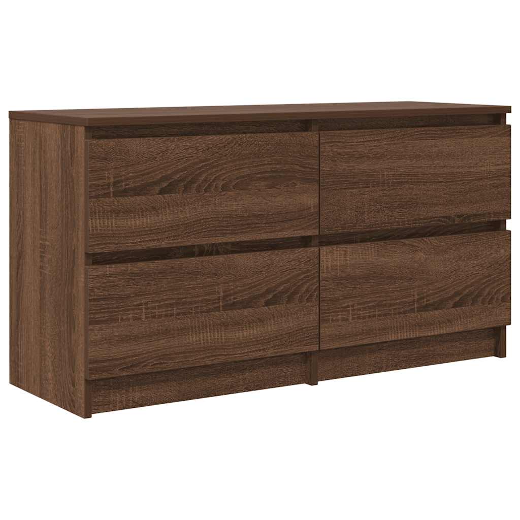 Meuble TV chêne marron 100x35x54 cm bois d'ingénierie - XIOS