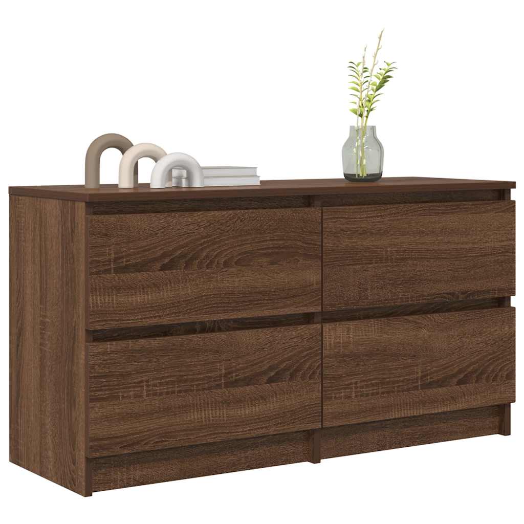Meuble TV chêne marron 100x35x54 cm bois d'ingénierie - XIOS