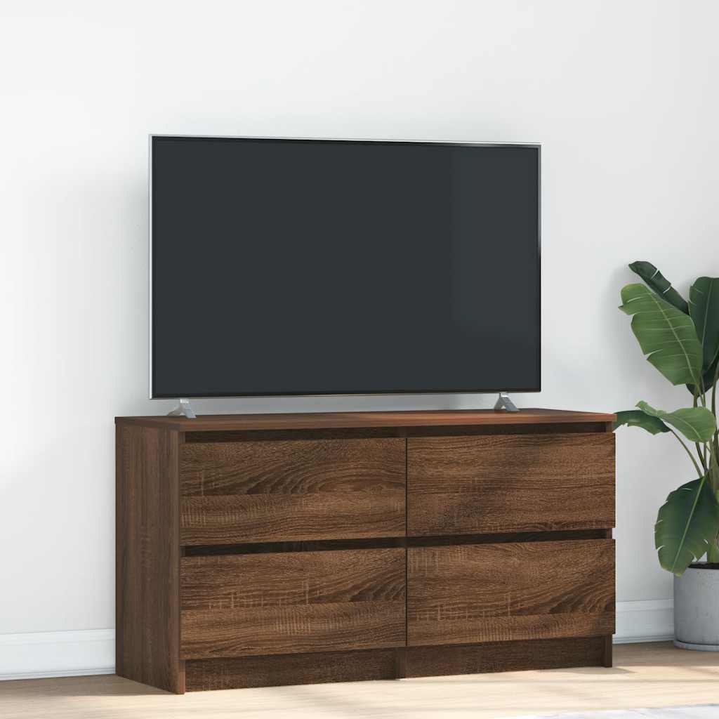 Meuble TV chêne marron 100x35x54 cm bois d'ingénierie - XIOS