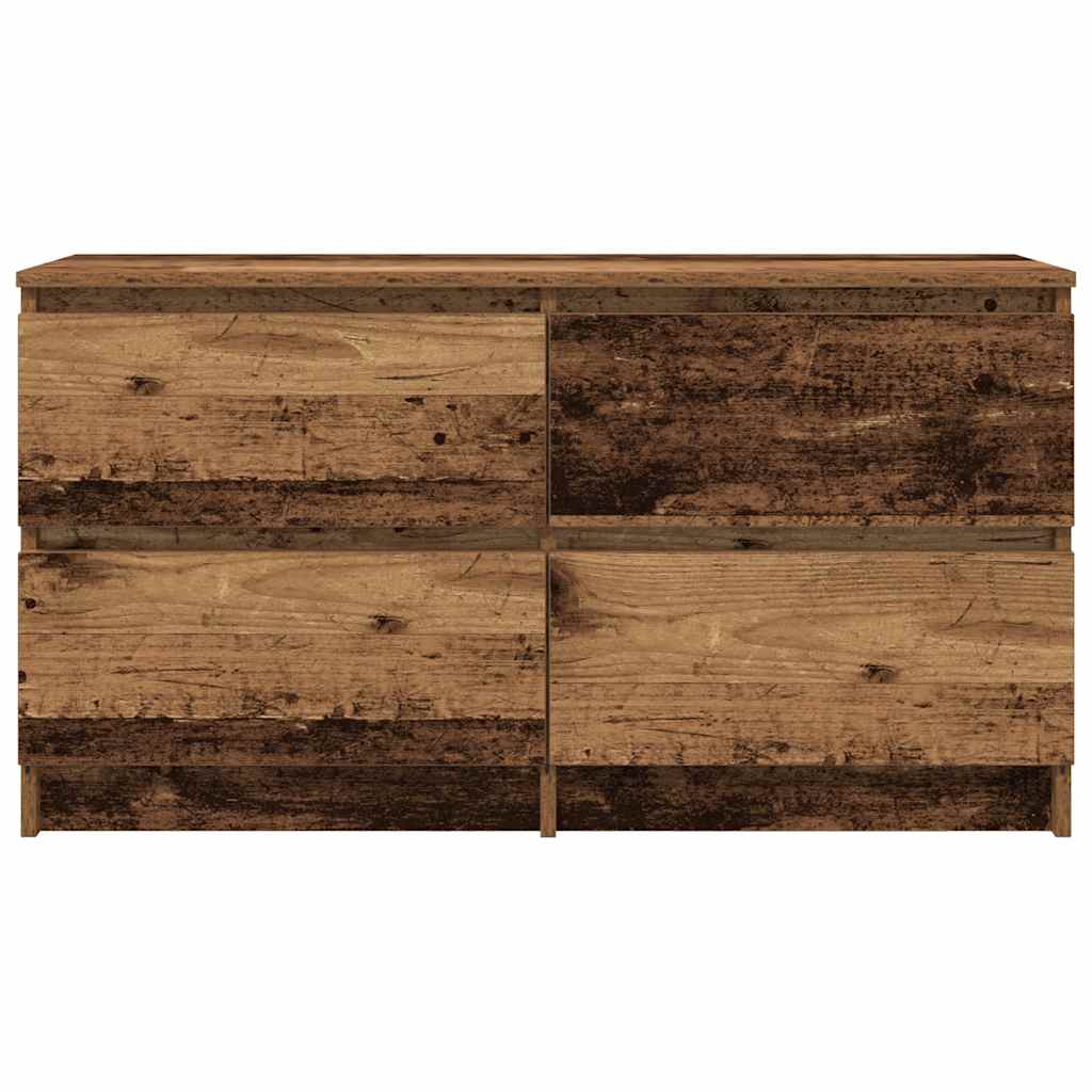 Meuble TV vieux bois 100x35x54 cm bois d'ingénierie - XIOS