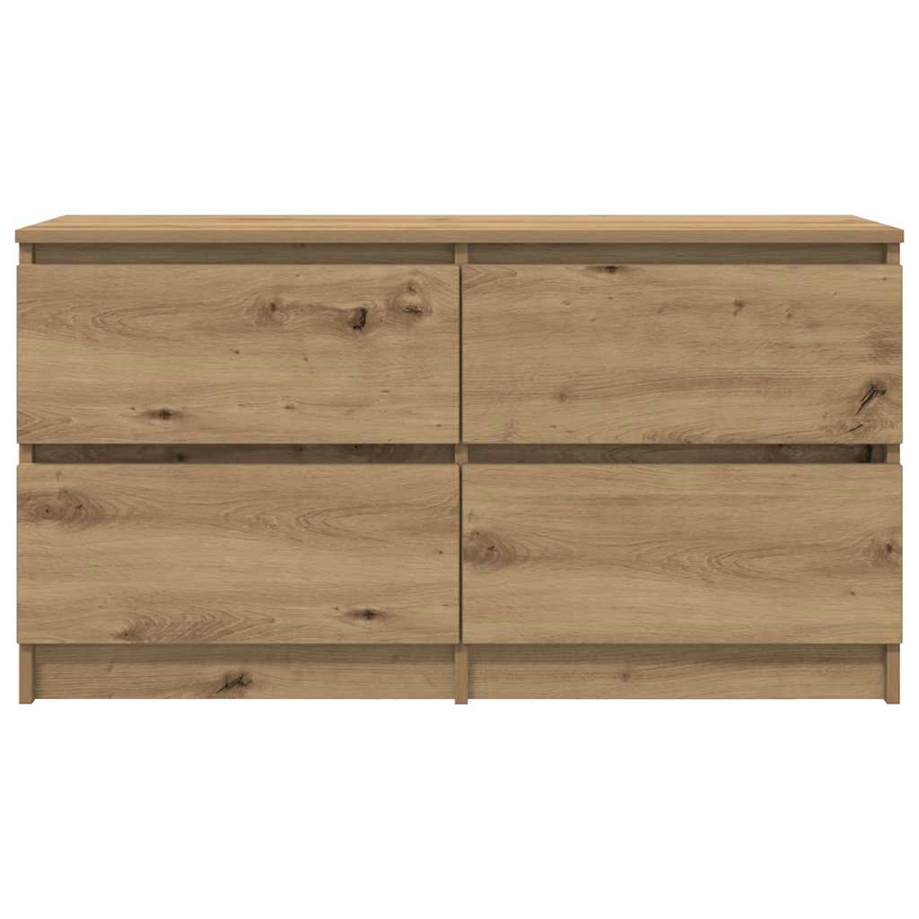 Meuble TV chêne artisanal 100x35x54 cm bois d'ingénierie - XIOS