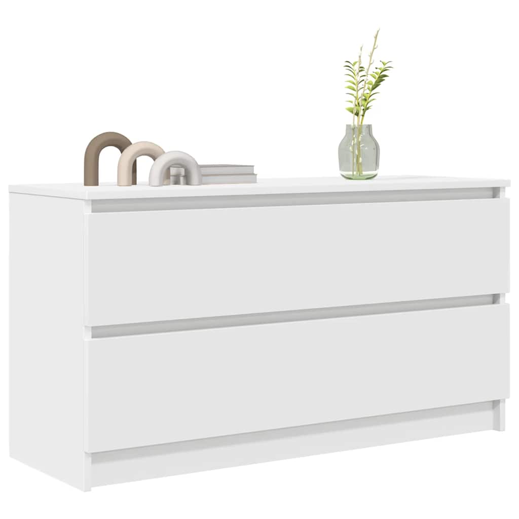 Meuble TV blanc 100x35x54 cm bois d'ingénierie - XIOS