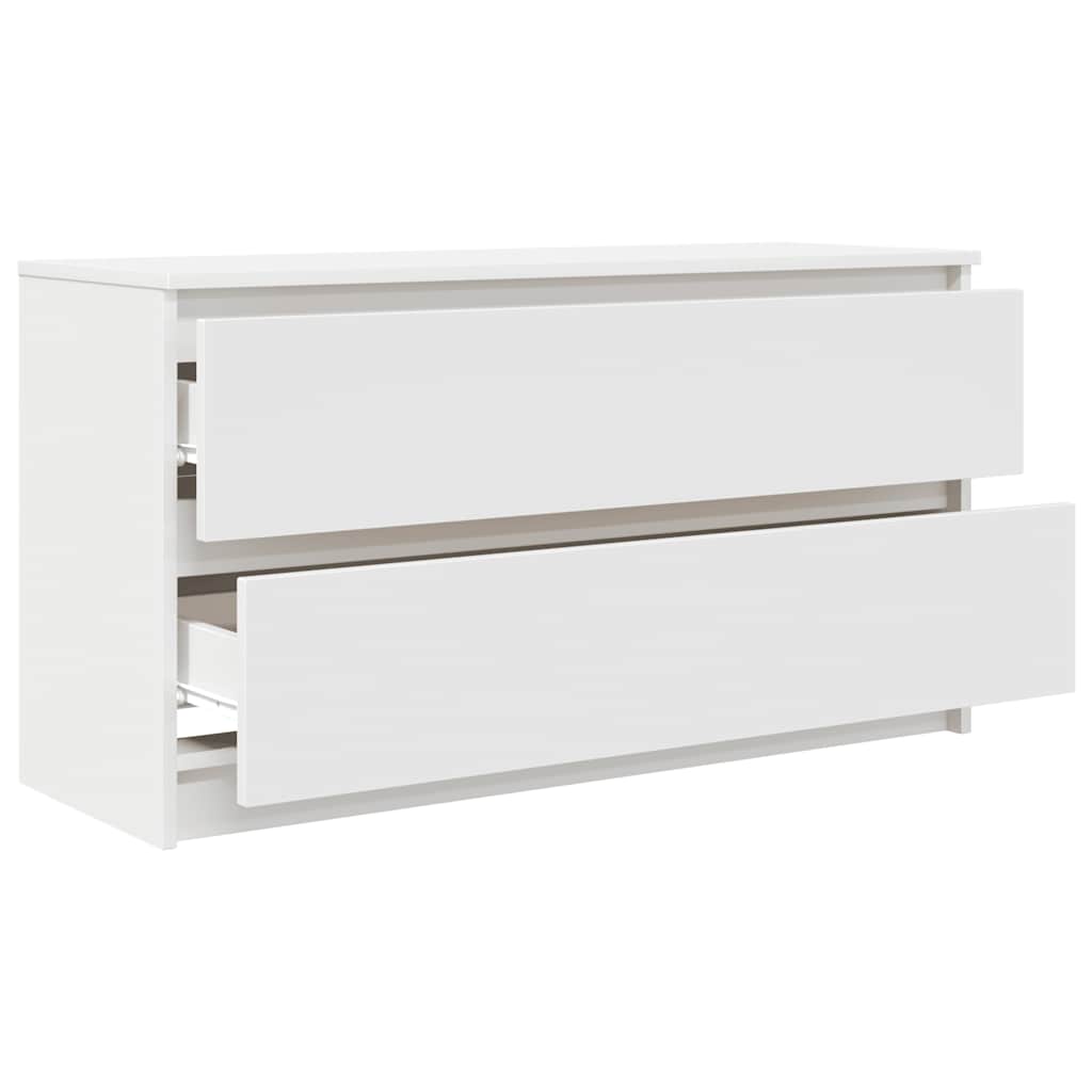 Meuble TV blanc 100x35x54 cm bois d'ingénierie - XIOS