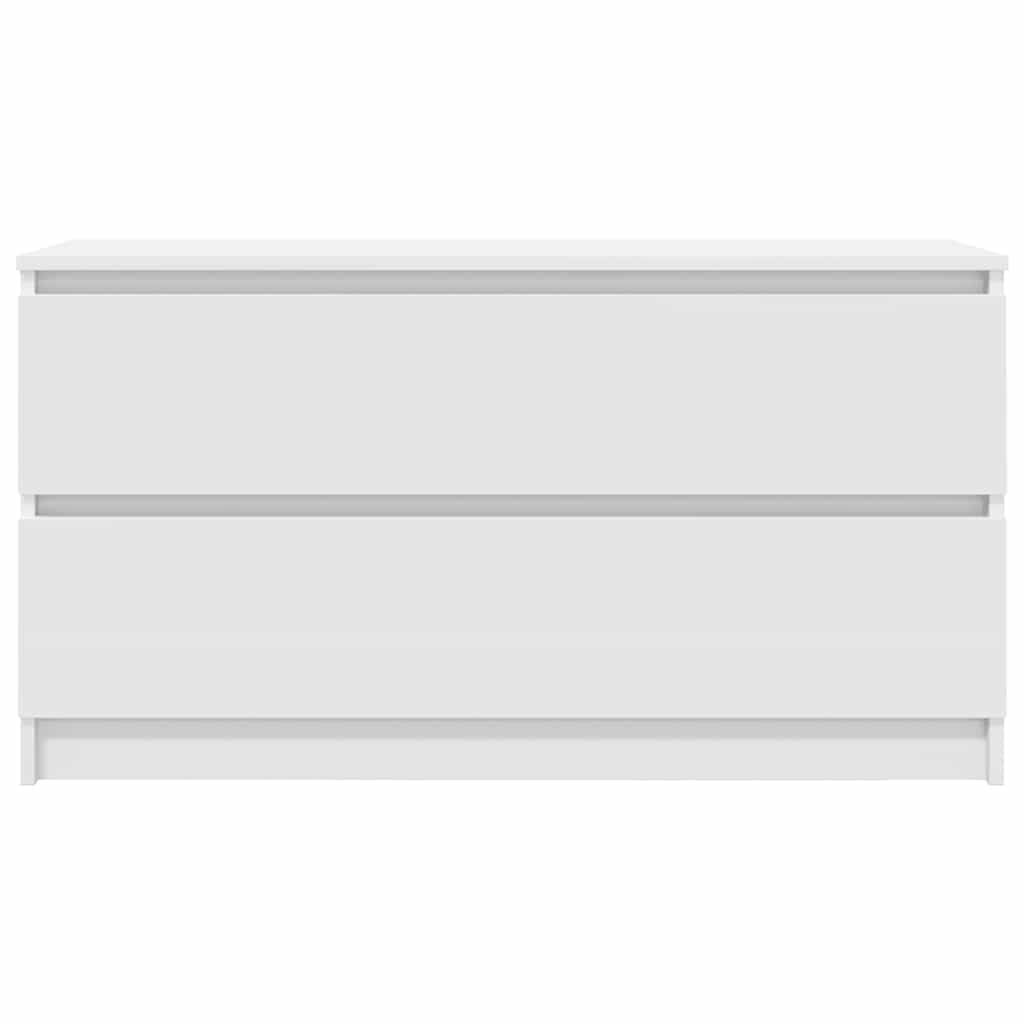 Meuble TV blanc 100x35x54 cm bois d'ingénierie - XIOS