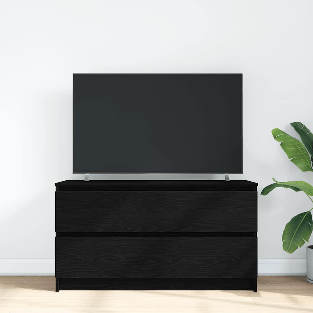 Meuble TV noir 100x35x54 cm bois d'ingénierie - XIOS