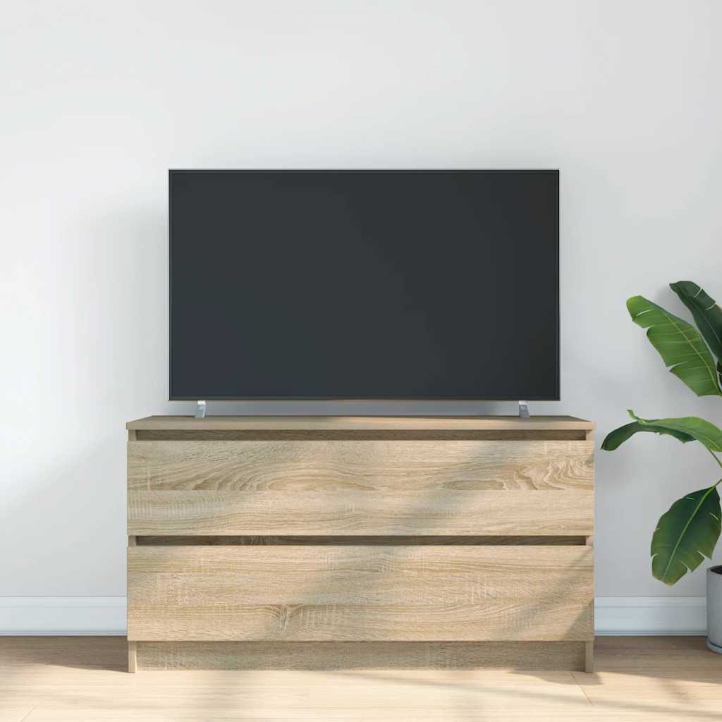 Meuble TV chêne sonoma 100x35x54 cm bois d'ingénierie - XIOS
