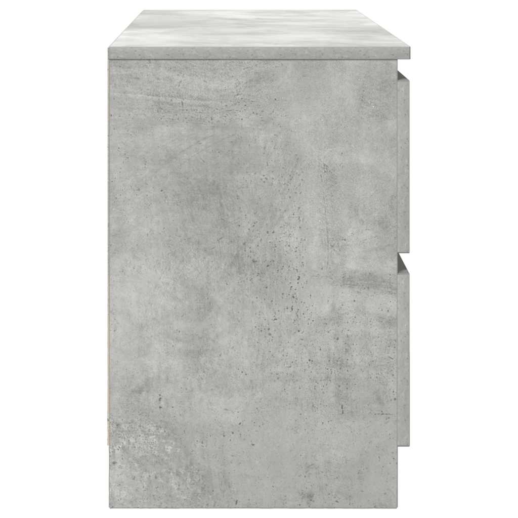 Meuble TV gris béton 100x35x54 cm bois d'ingénierie - XIOS