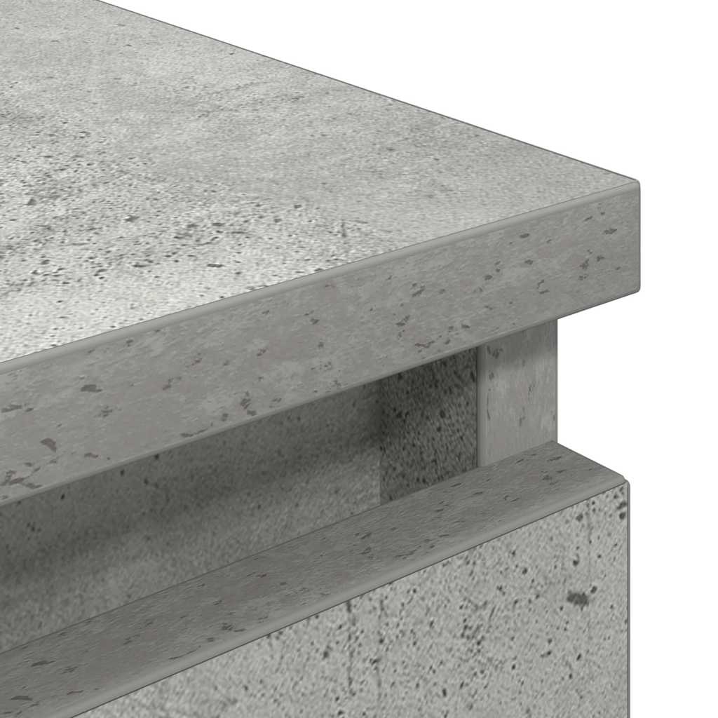 Meuble TV gris béton 100x35x54 cm bois d'ingénierie - XIOS