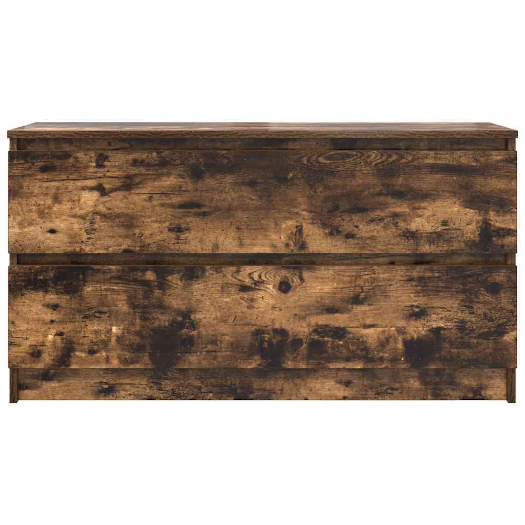 Meuble TV chêne fumé 100x35x54 cm bois d'ingénierie - XIOS