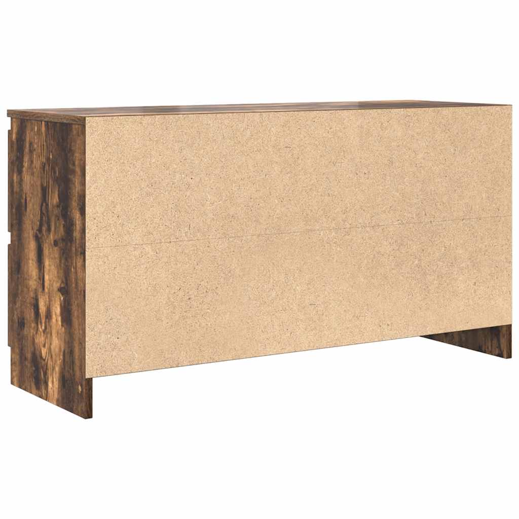 Meuble TV chêne fumé 100x35x54 cm bois d'ingénierie - XIOS