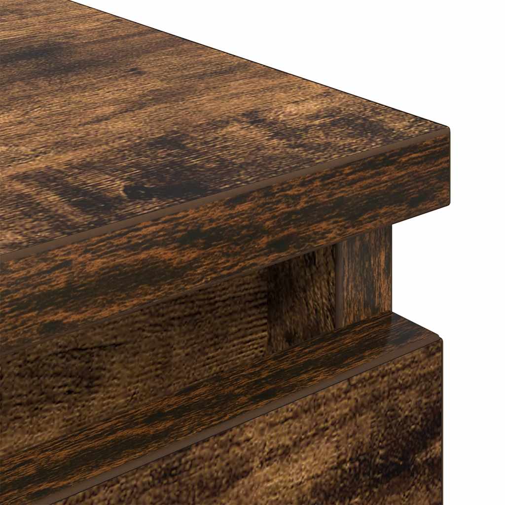 Meuble TV chêne fumé 100x35x54 cm bois d'ingénierie - XIOS