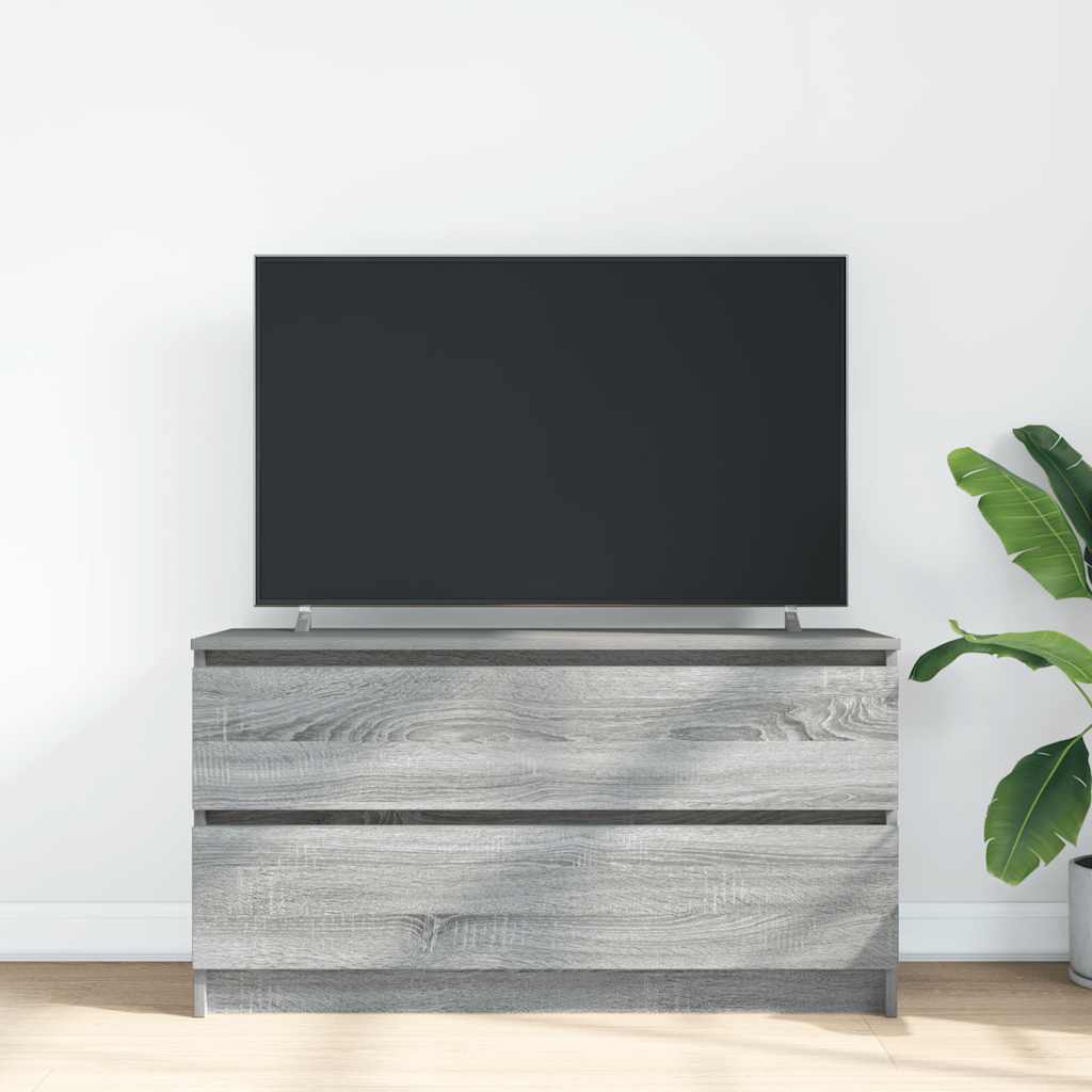 Meuble TV sonoma gris 100x35x54 cm bois d'ingénierie - XIOS