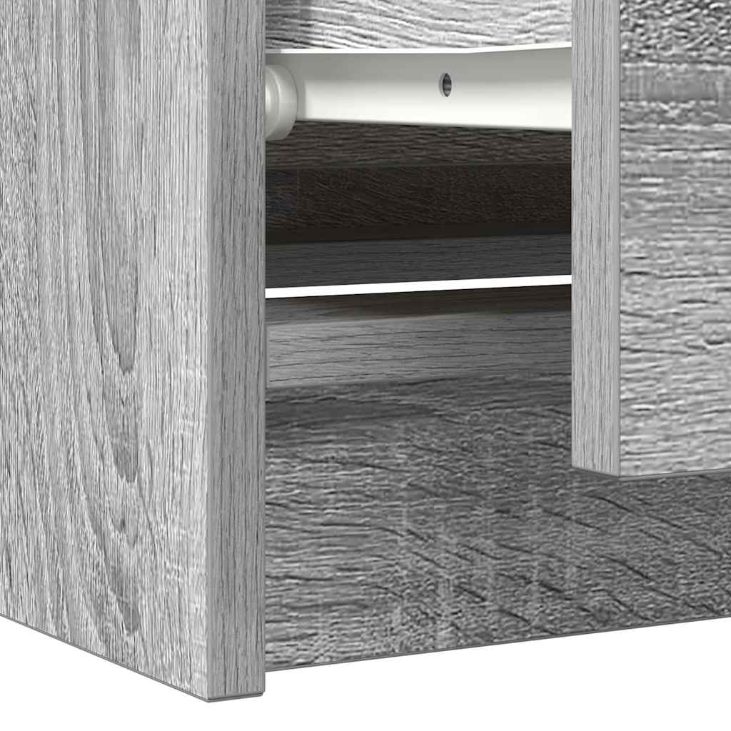 Meuble TV sonoma gris 100x35x54 cm bois d'ingénierie - XIOS