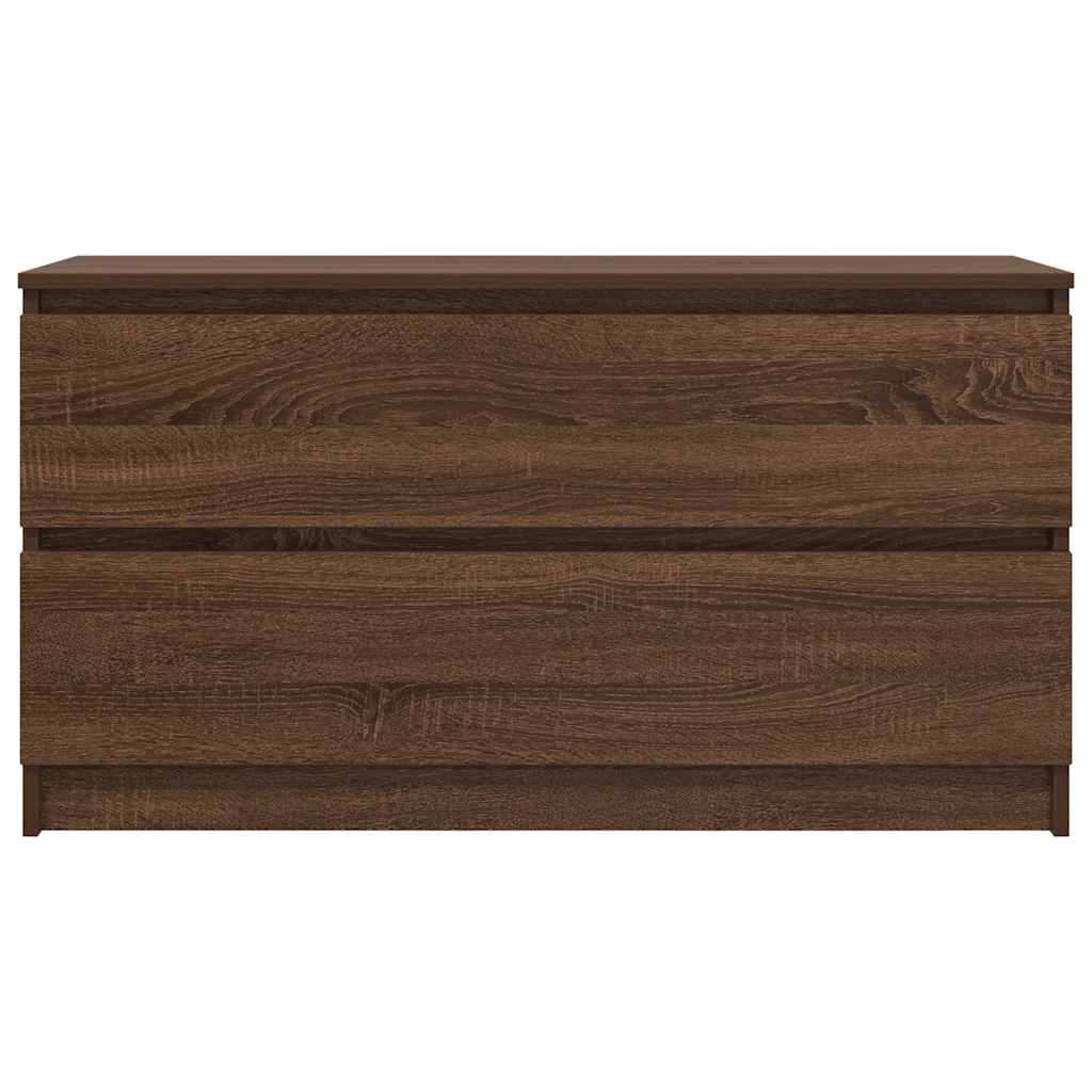 Meuble TV chêne marron 100x35x54 cm bois d'ingénierie - XIOS