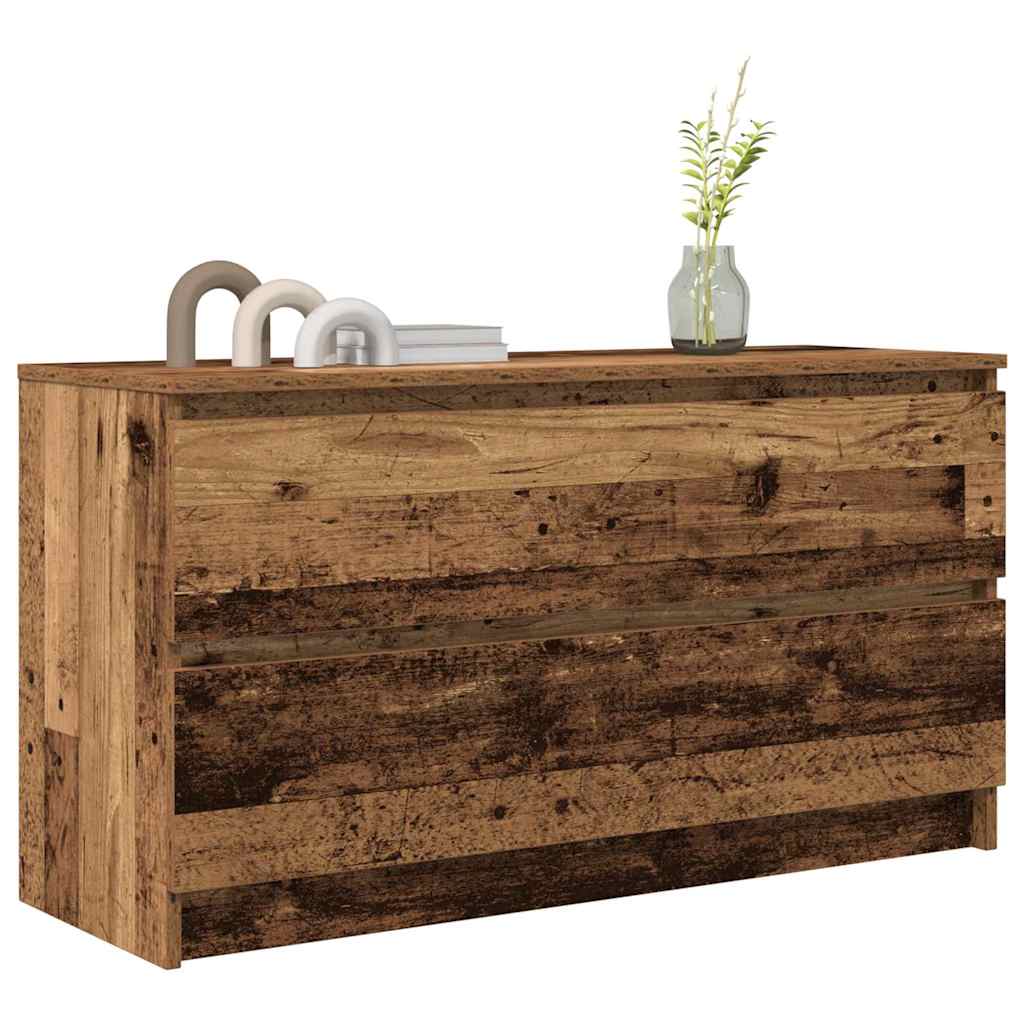 Meuble TV vieux bois 100x35x54 cm bois d'ingénierie - XIOS