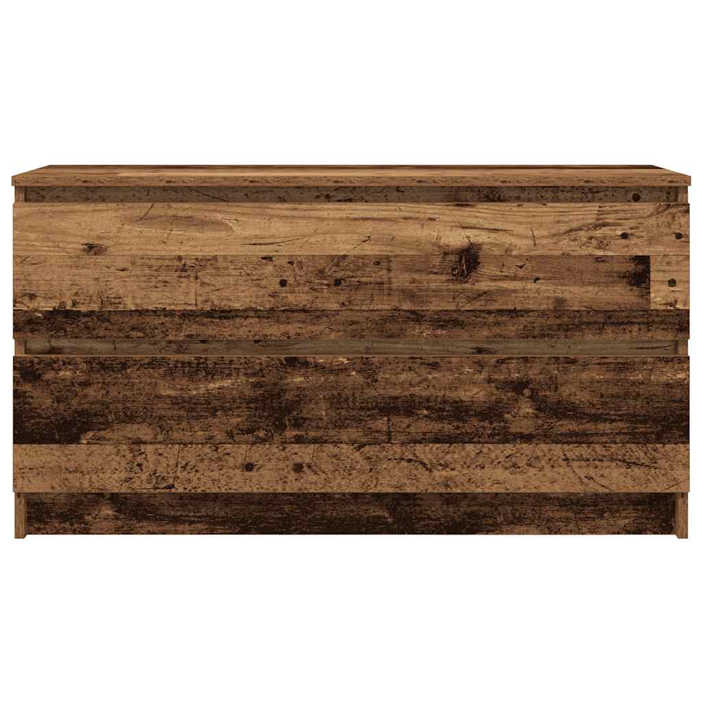 Meuble TV vieux bois 100x35x54 cm bois d'ingénierie - XIOS