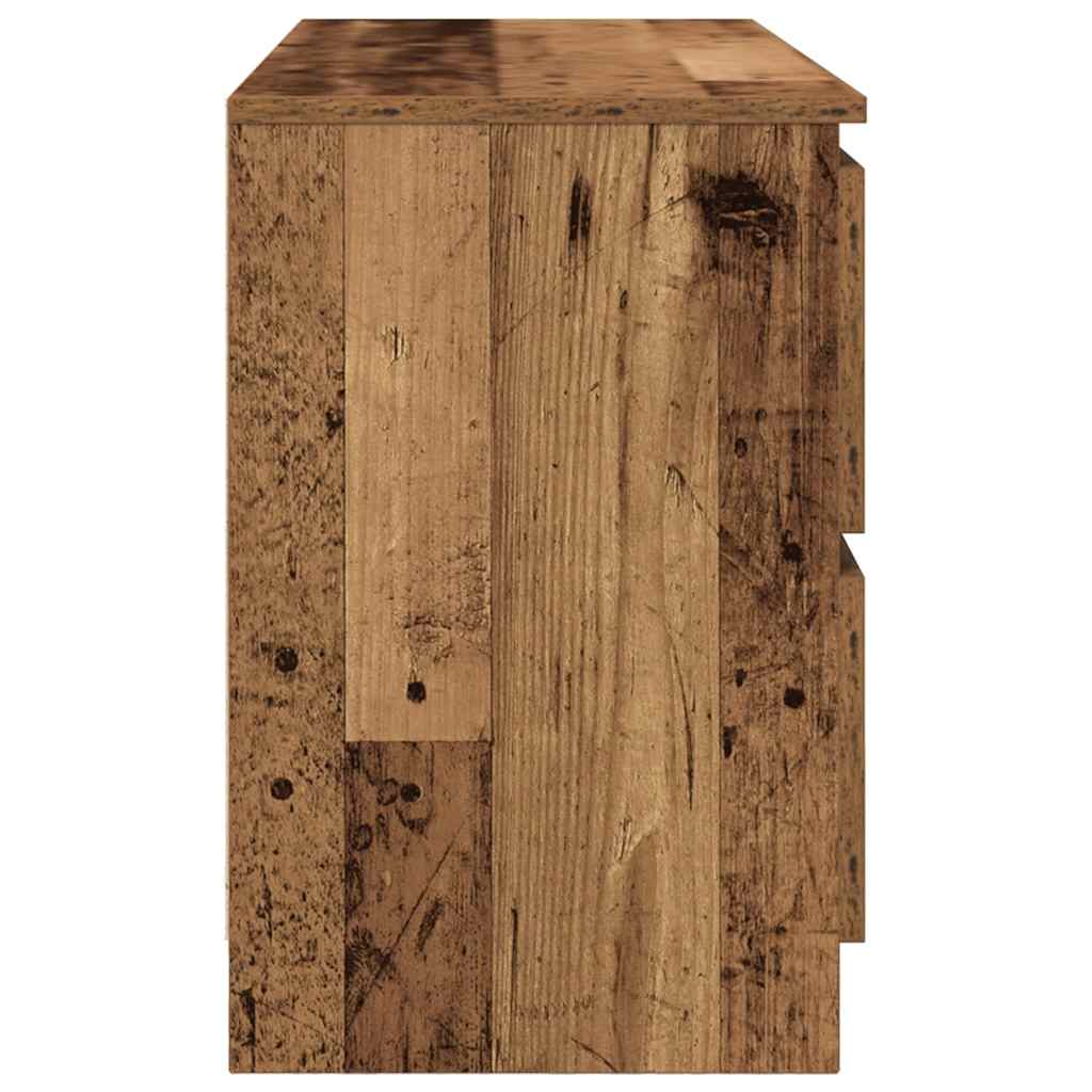 Meuble TV vieux bois 100x35x54 cm bois d'ingénierie - XIOS