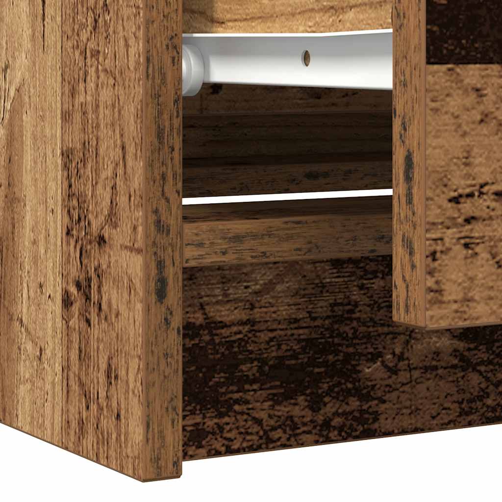 Meuble TV vieux bois 100x35x54 cm bois d'ingénierie - XIOS