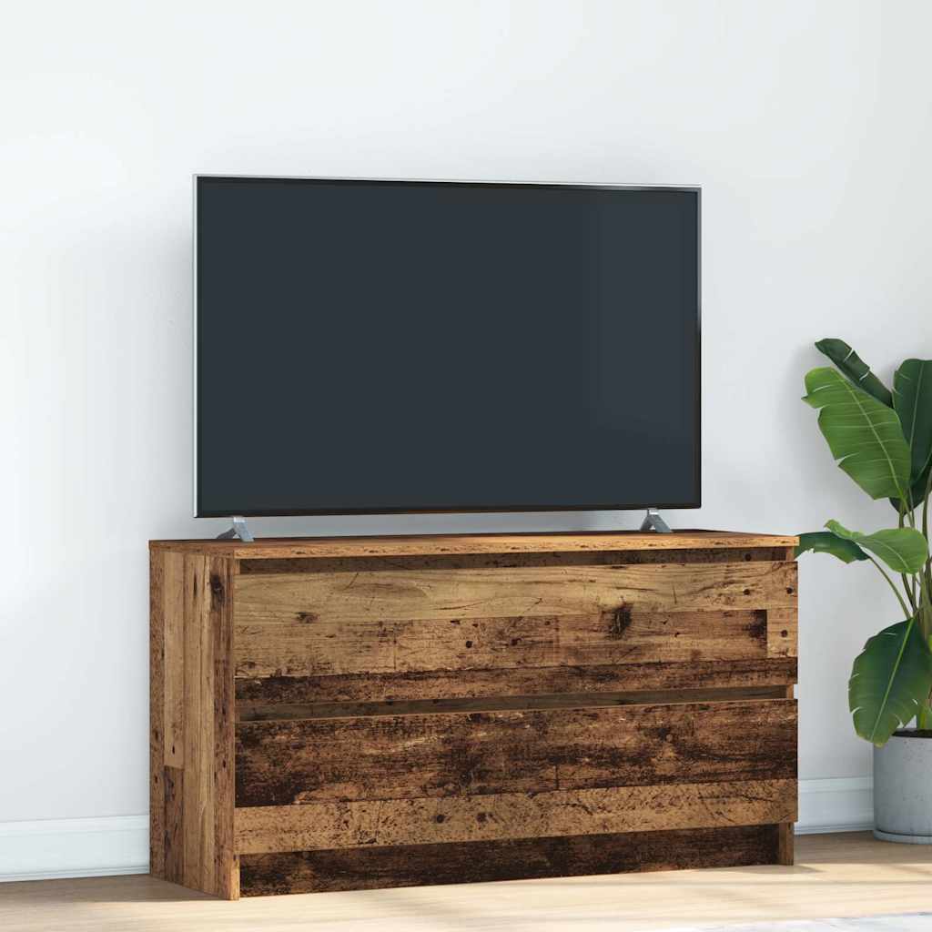 Meuble TV vieux bois 100x35x54 cm bois d'ingénierie - XIOS