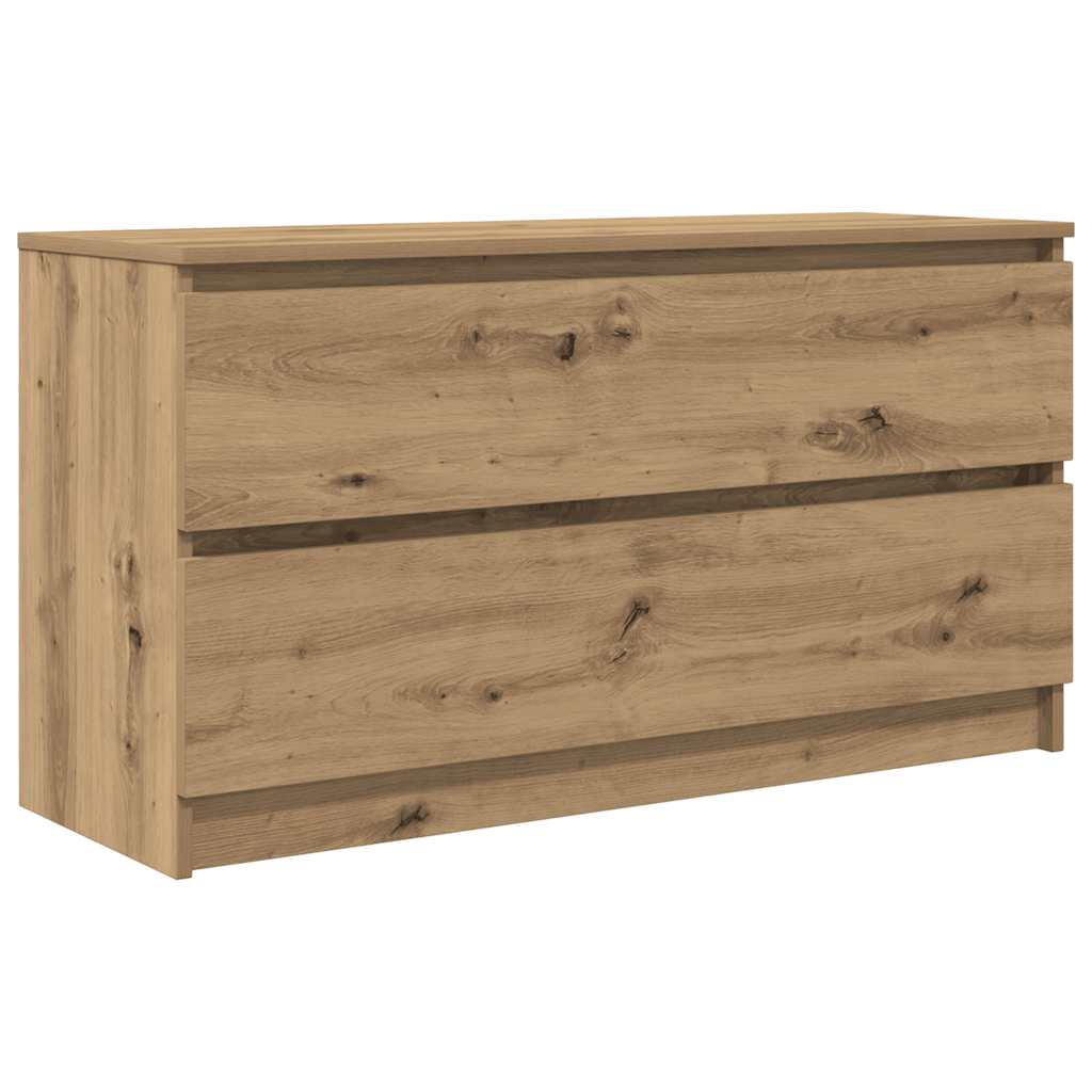 Meuble TV chêne artisanal 100x35x54 cm bois d'ingénierie - XIOS