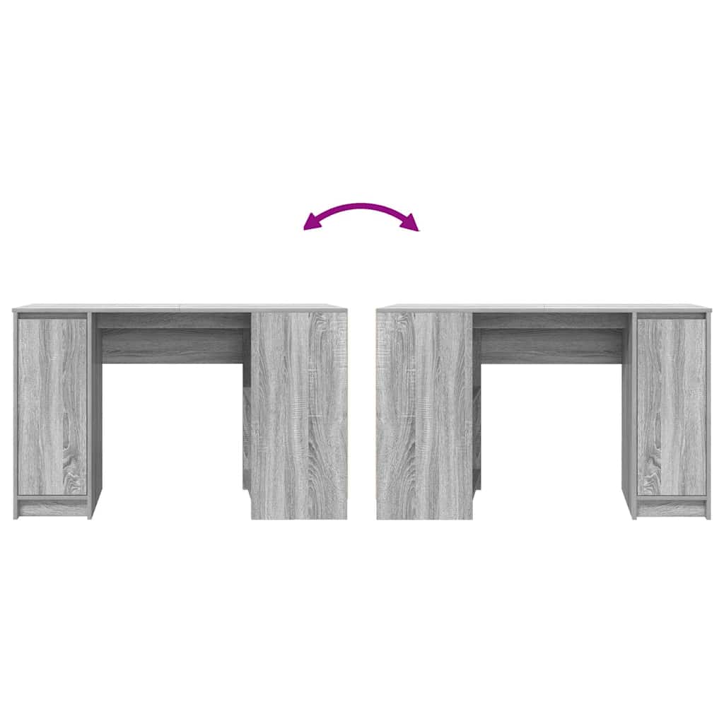 Bureau sonoma gris 120x42x76 cm bois d'ingénierie Bureaux vidaXL