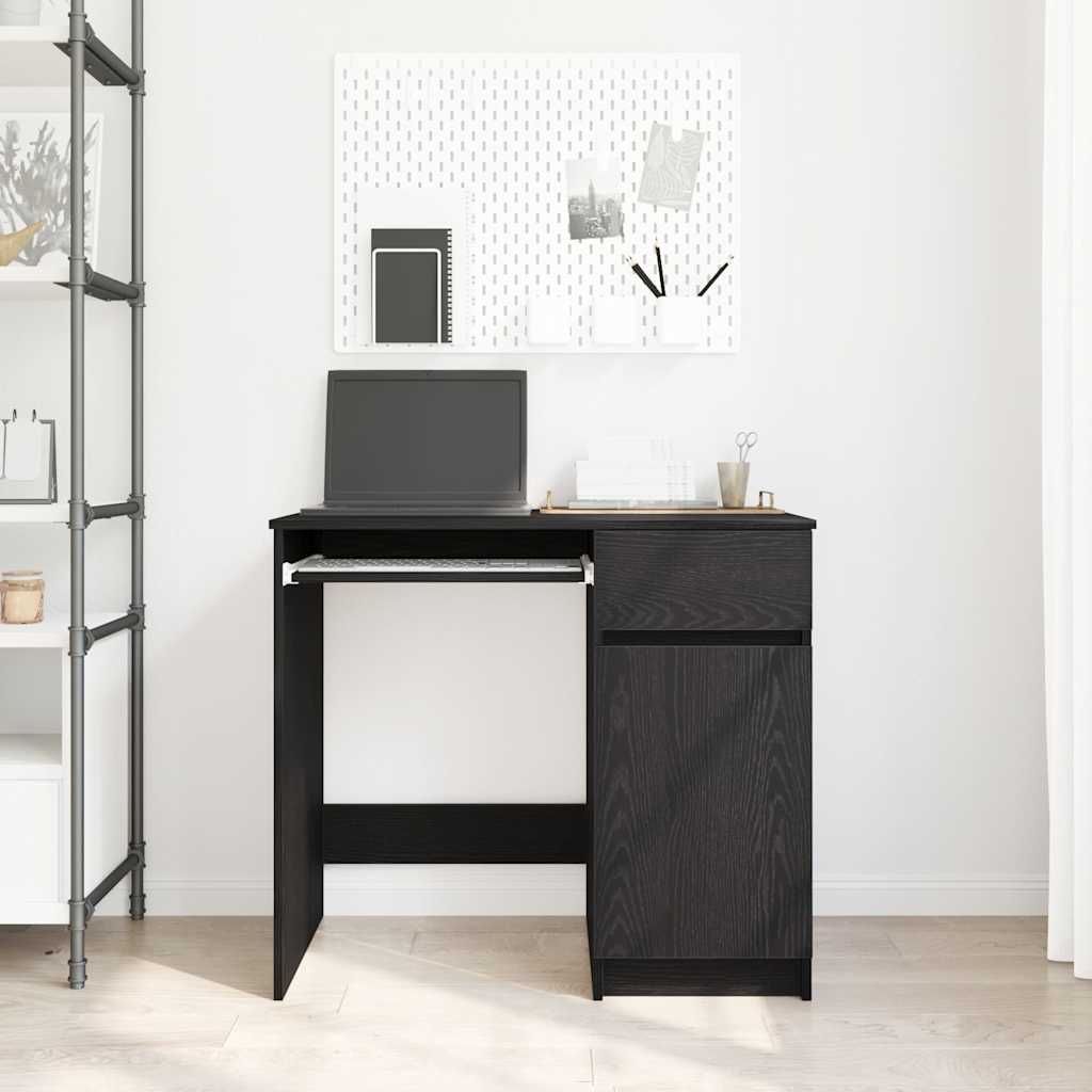 Bureau chêne noir 86x49x76 cm bois d'ingénierie Bureaux vidaXL