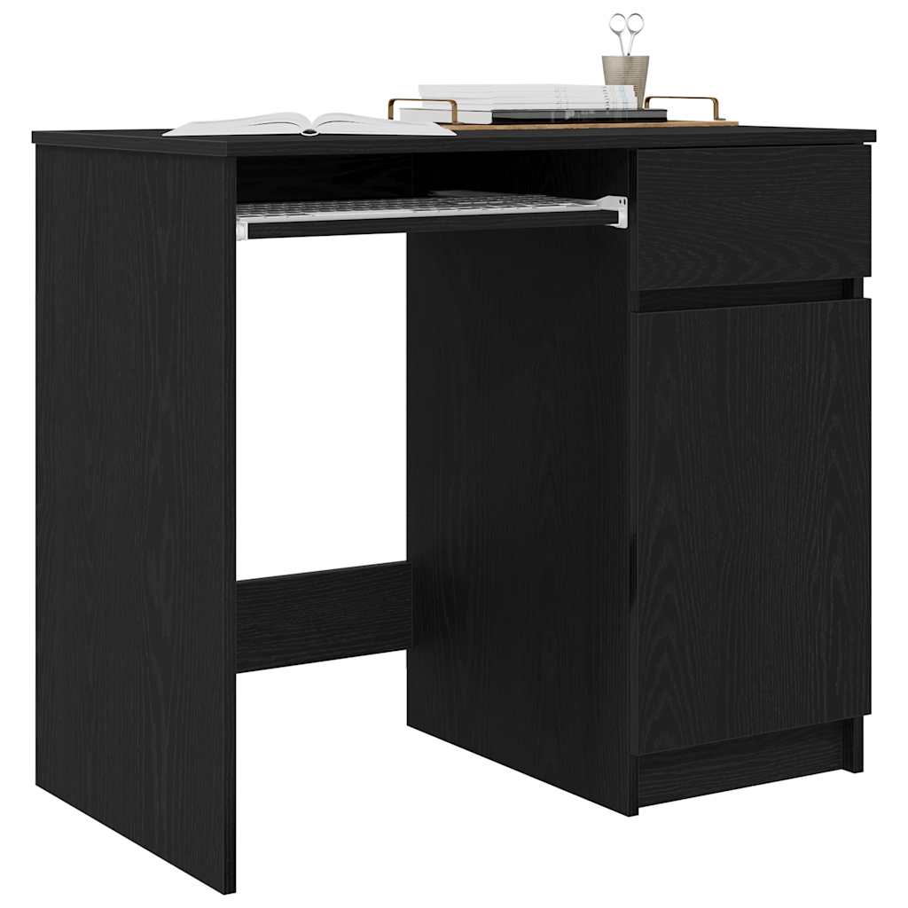 Bureau chêne noir 86x49x76 cm bois d'ingénierie Bureaux vidaXL