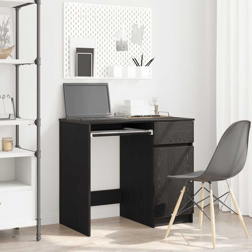 Bureau chêne noir 86x49x76 cm bois d'ingénierie Bureaux vidaXL
