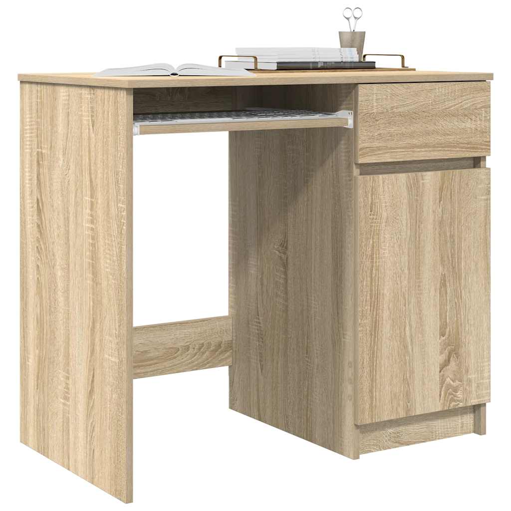 Bureau chêne Sonoma 86x49x76 cm bois d'ingénierie Bureaux vidaXL