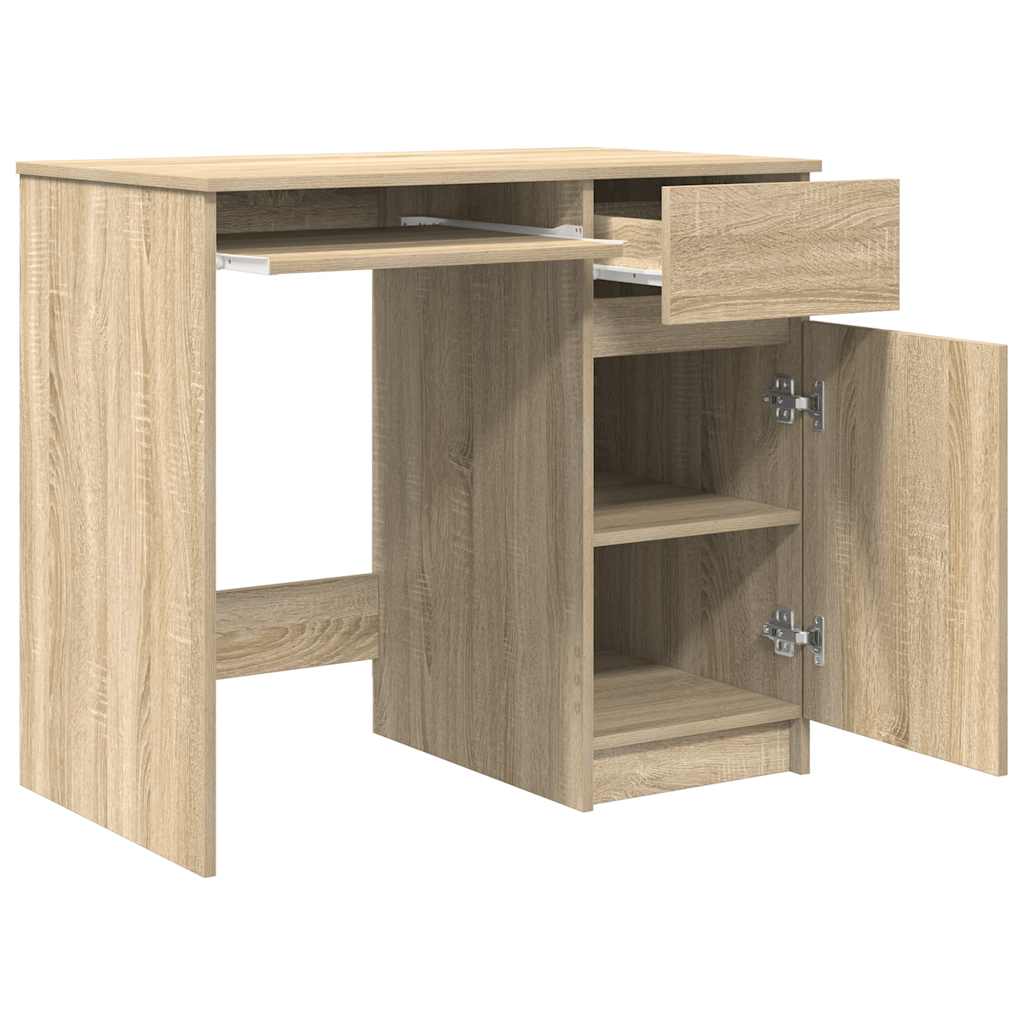 Bureau chêne Sonoma 86x49x76 cm bois d'ingénierie Bureaux vidaXL