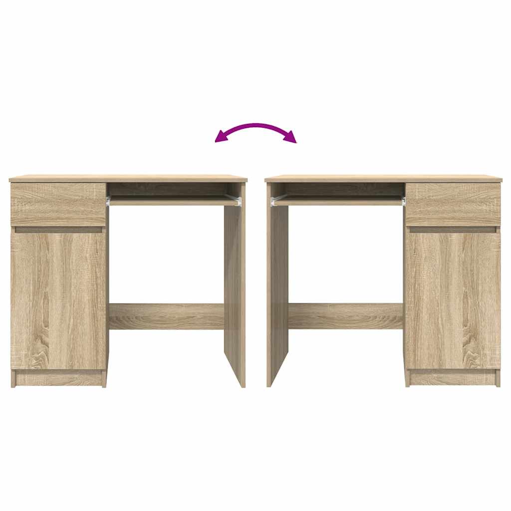 Bureau chêne Sonoma 86x49x76 cm bois d'ingénierie Bureaux vidaXL
