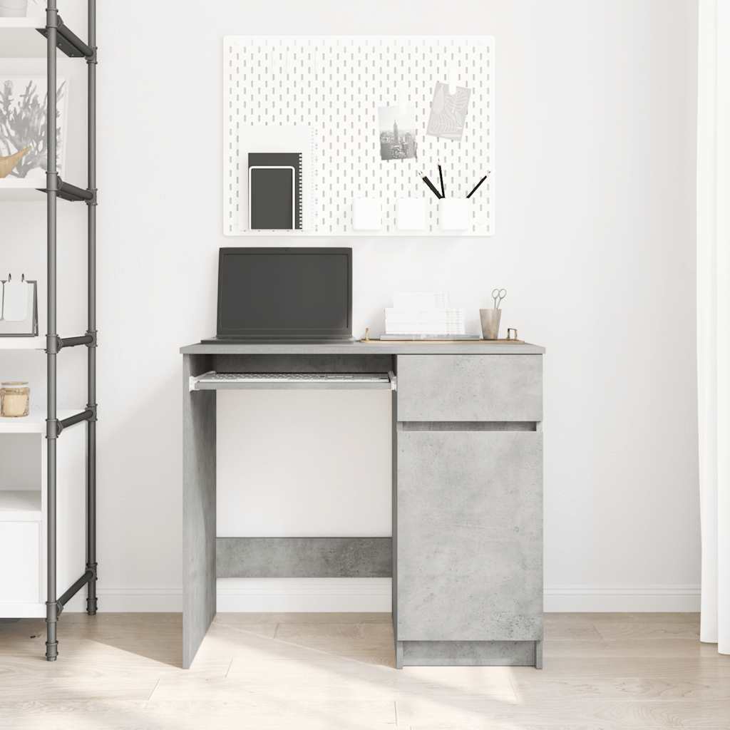 Bureau gris béton 86x49x76 cm bois d'ingénierie Bureaux vidaXL