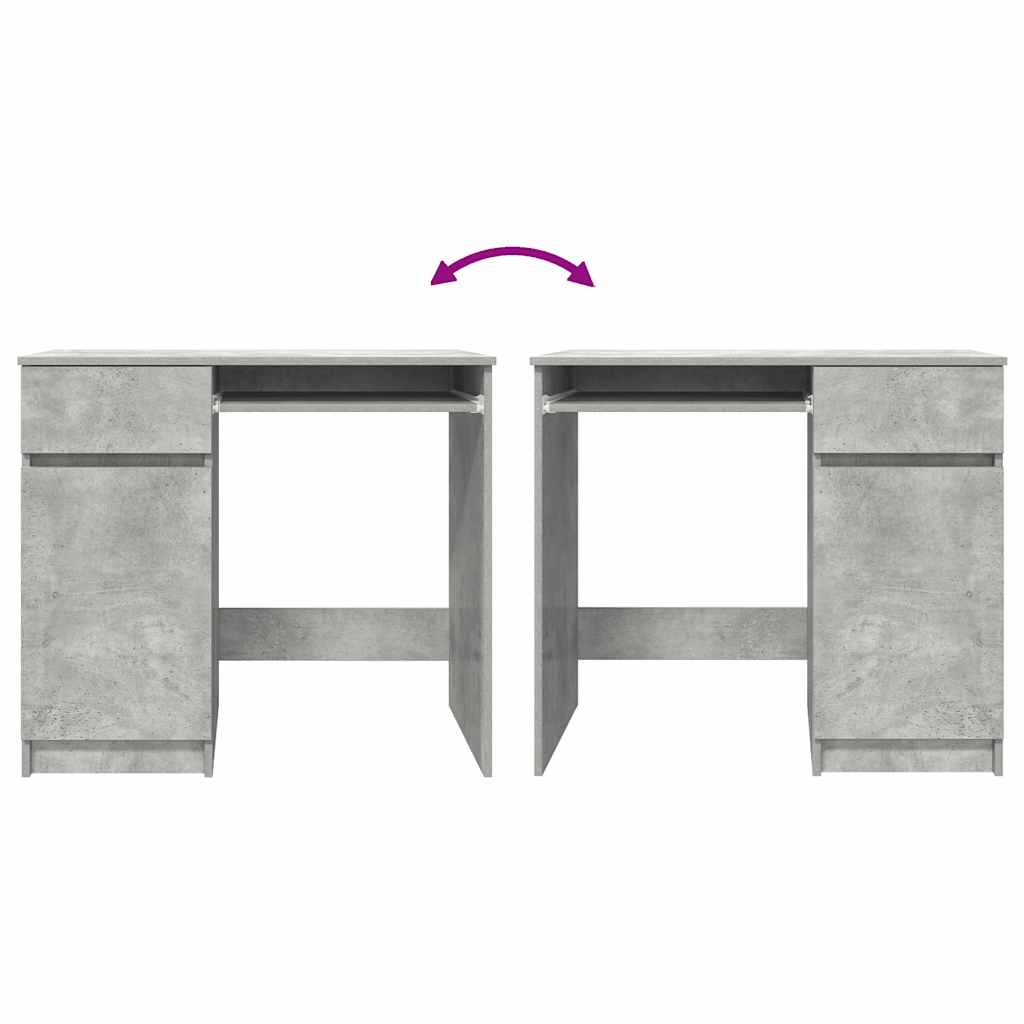 Bureau gris béton 86x49x76 cm bois d'ingénierie Bureaux vidaXL