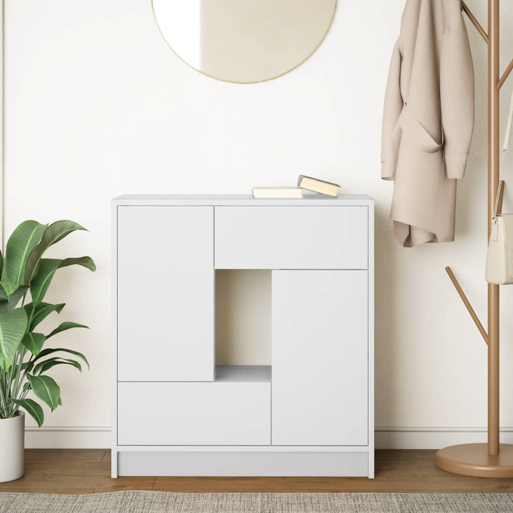 Buffet avec tiroirs et portes blanc 70,5x34x74,5 cm - XIOS