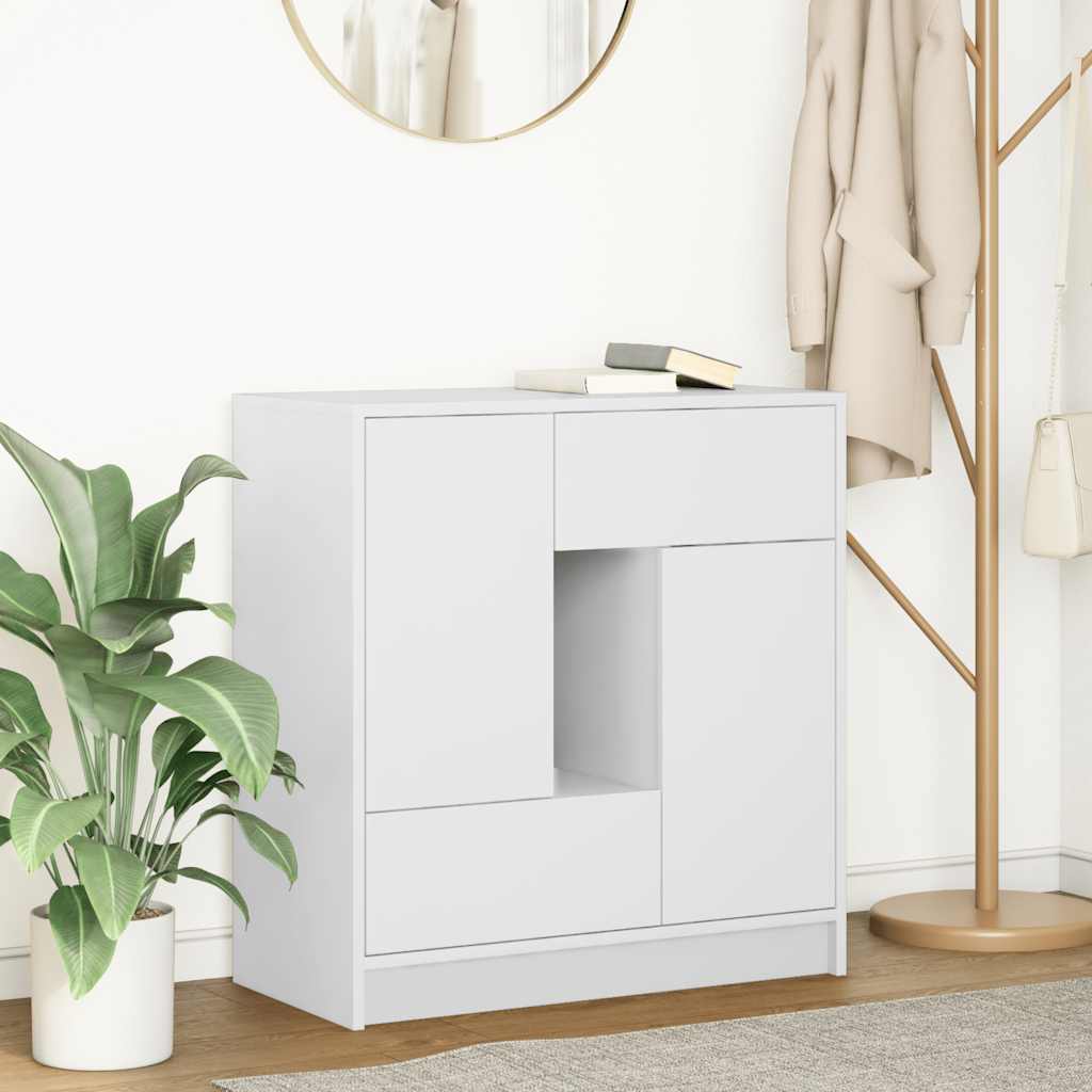 Buffet avec tiroirs et portes blanc 70,5x34x74,5 cm - XIOS