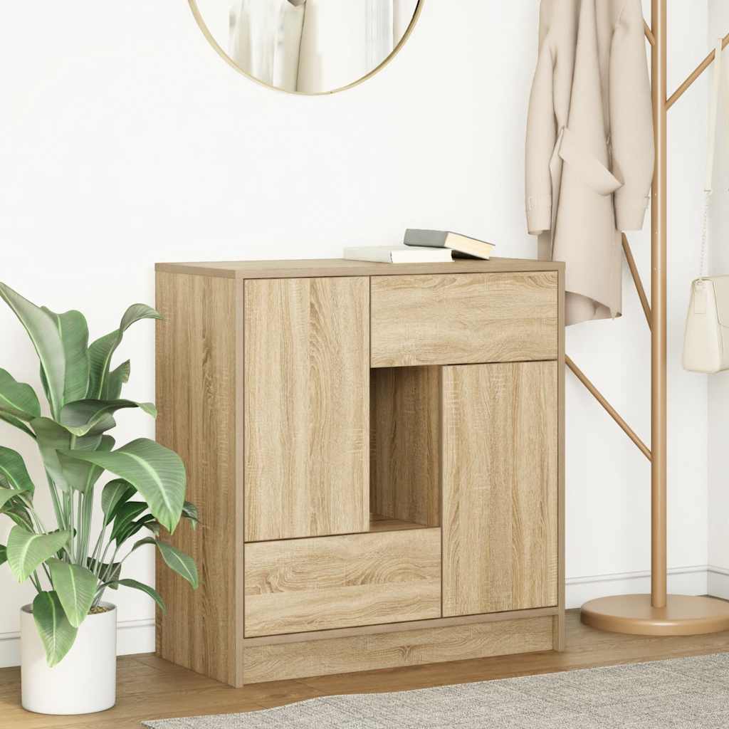 Buffet avec tiroirs et portes chêne sonoma 70,5x34x74,5 cm - XIOS