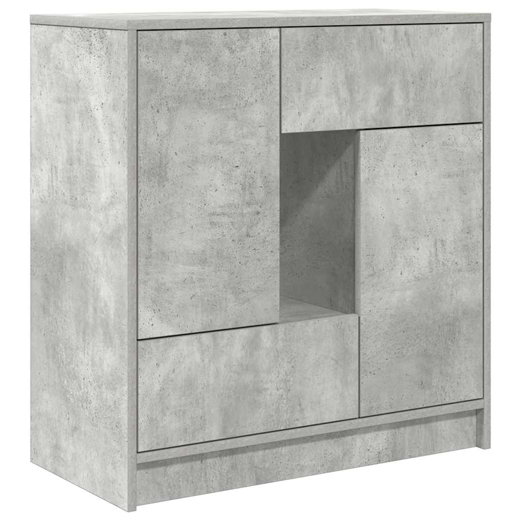 Buffet avec tiroirs et portes gris béton 70,5x34x74,5 cm