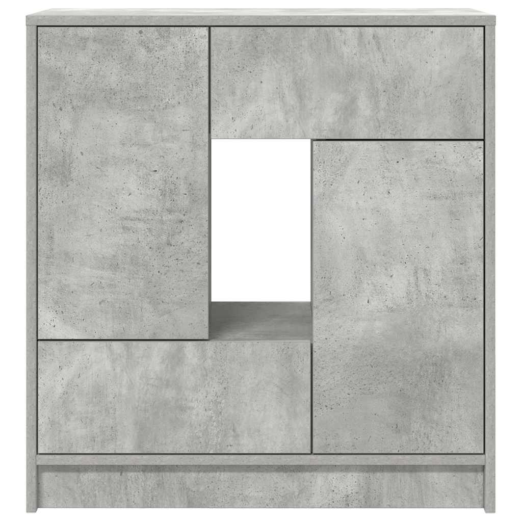 Buffet avec tiroirs et portes gris béton 70,5x34x74,5 cm