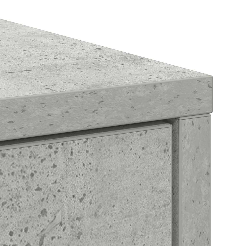 Buffet avec tiroirs et portes gris béton 70,5x34x74,5 cm