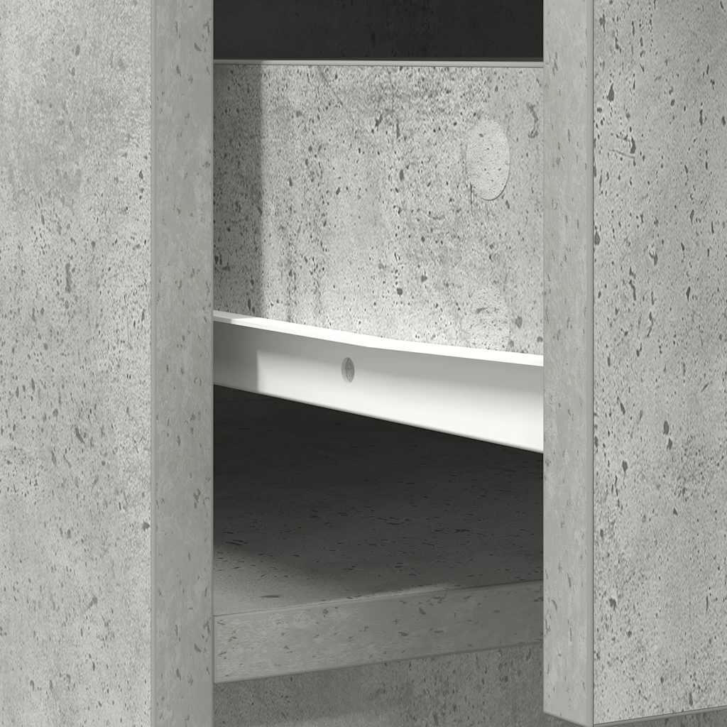 Buffet avec tiroirs et portes gris béton 70,5x34x74,5 cm