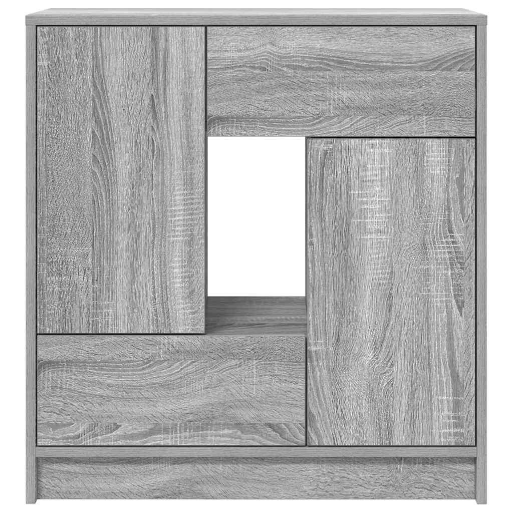 Buffet avec tiroirs et portes sonoma gris 70,5x34x74,5 cm