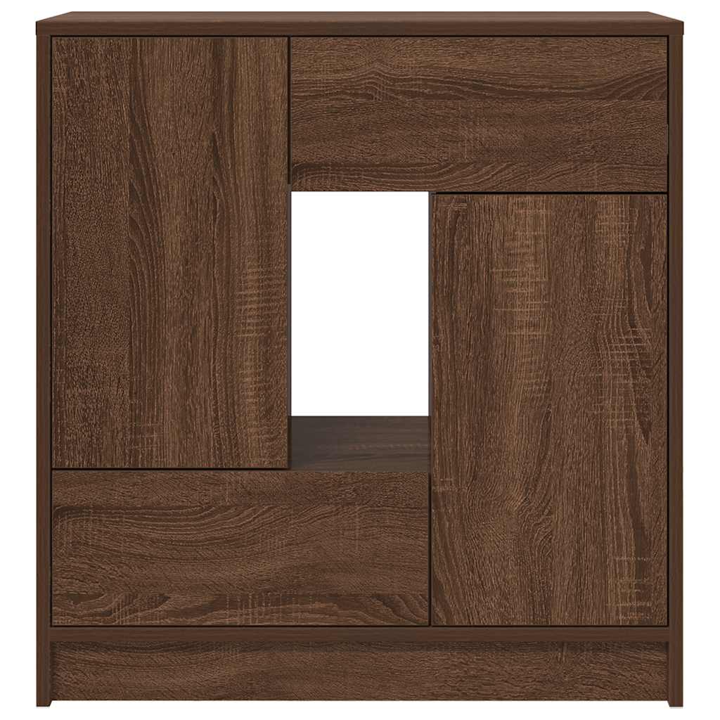 Buffet avec tiroirs et portes chêne marron 70,5x34x74,5 cm - XIOS