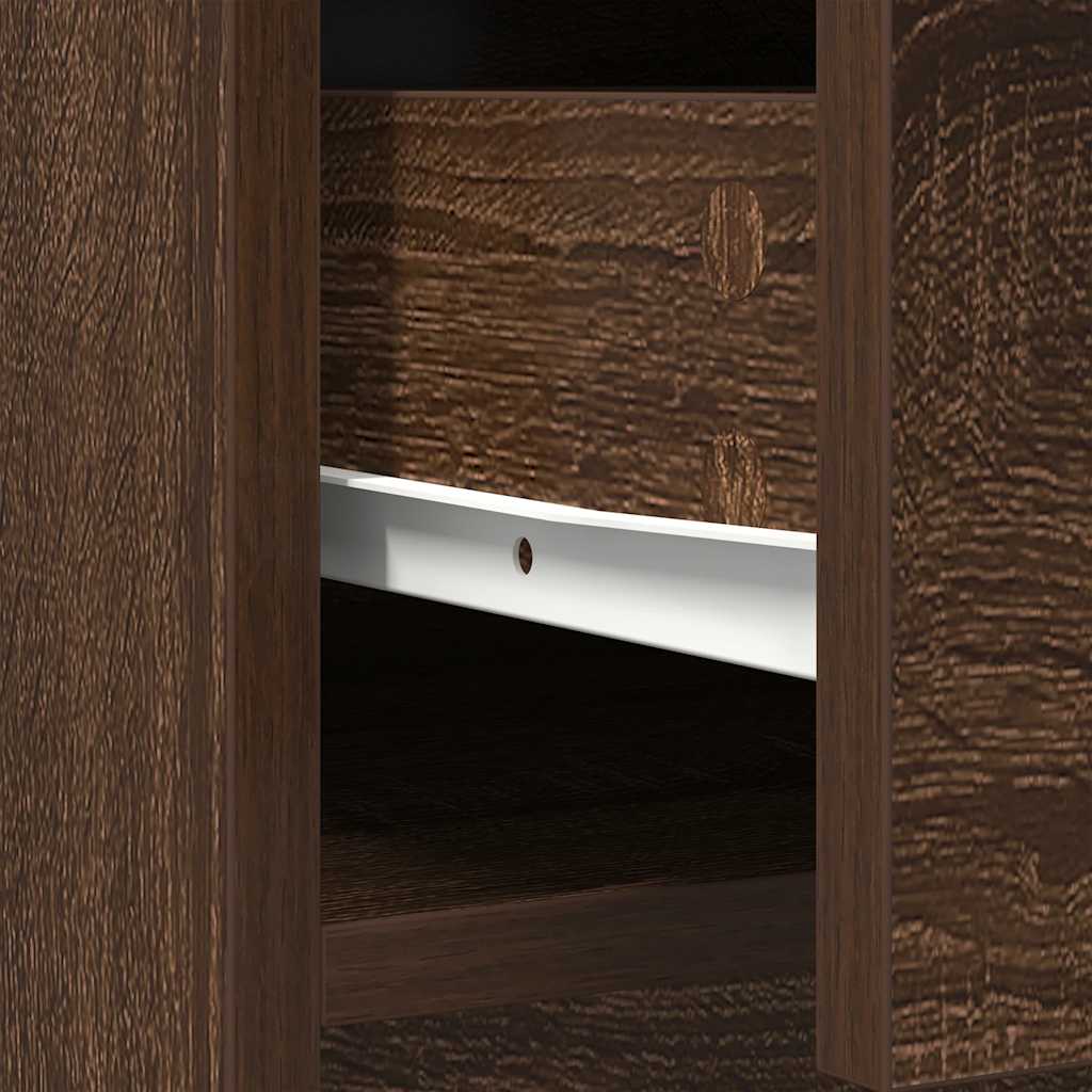 Buffet avec tiroirs et portes chêne marron 70,5x34x74,5 cm - XIOS