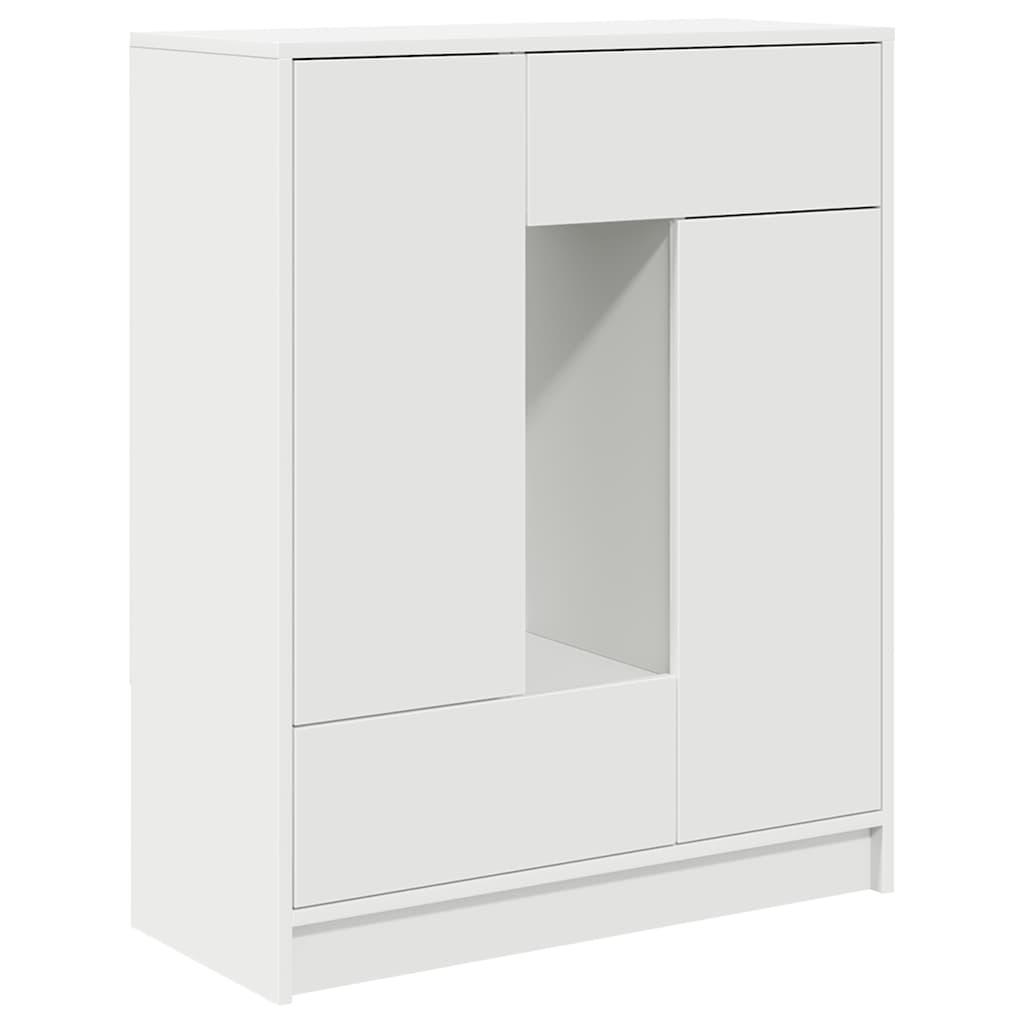 Buffet avec tiroirs et portes blanc 73x31x90 cm - XIOS