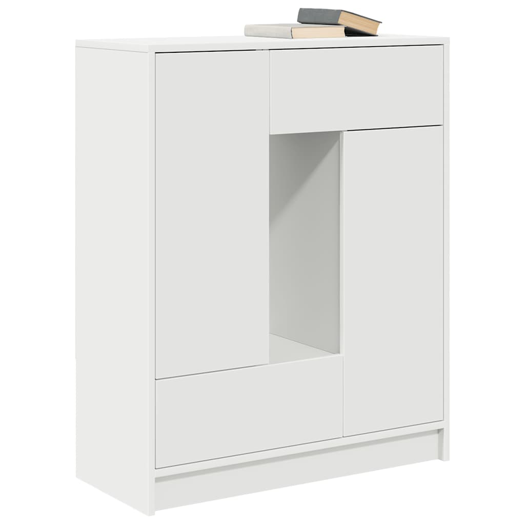 Buffet avec tiroirs et portes blanc 73x31x90 cm - XIOS