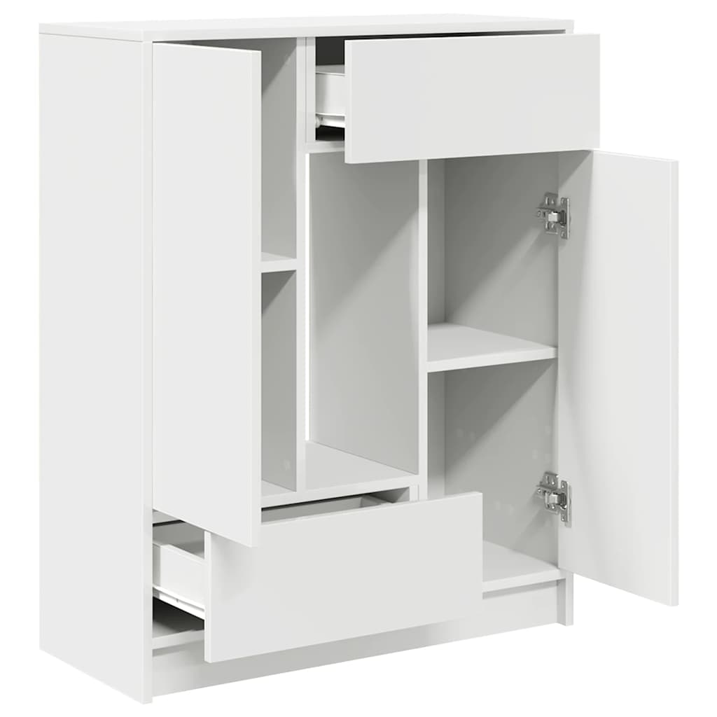 Buffet avec tiroirs et portes blanc 73x31x90 cm - XIOS