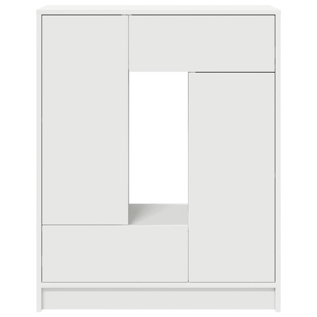 Buffet avec tiroirs et portes blanc 73x31x90 cm - XIOS