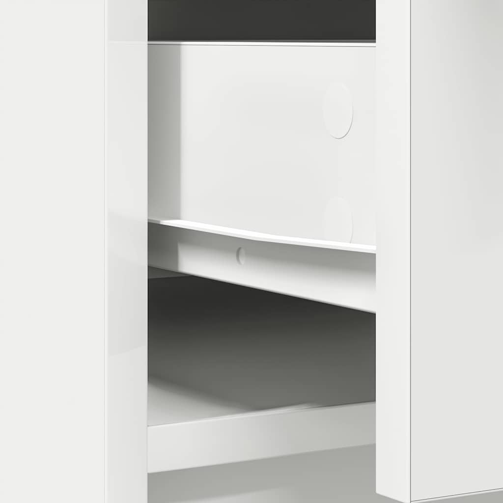 Buffet avec tiroirs et portes blanc 73x31x90 cm - XIOS
